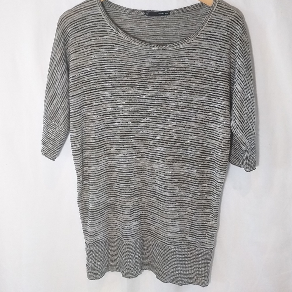 Y2K Maurices Black / Gray / Tan / Cream Small Top